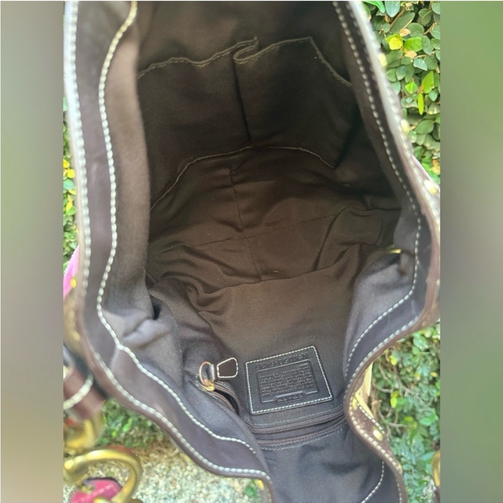 Coach Brown and Pink Signature Soho Shoulder Bag - Picture 11 of 13